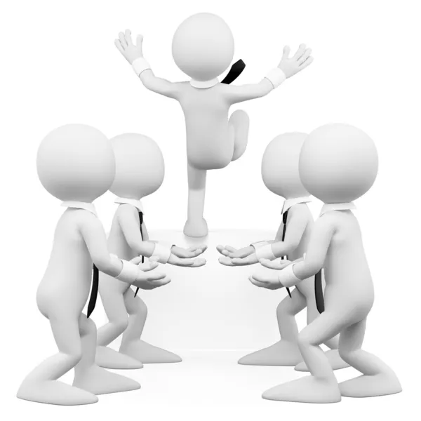 3D beyaz. güven iş takım