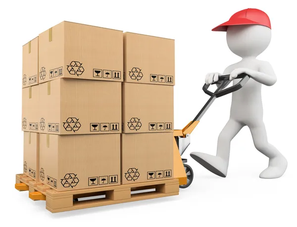 3D beyaz. Transpalet