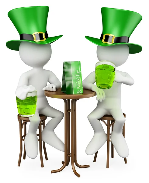 3D white . Friends in the St. Patrick's Day — Stock Photo, Image