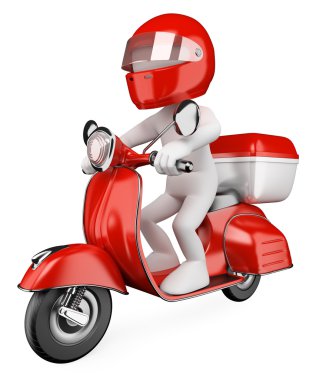 3D white . Courier