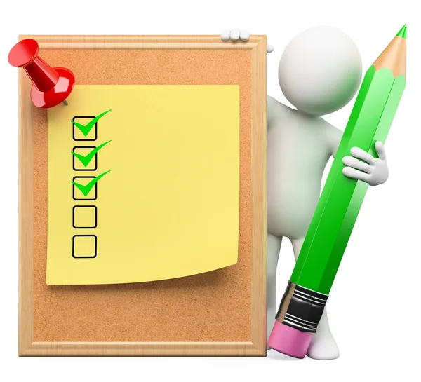 3D white . To do list — Stock Photo, Image