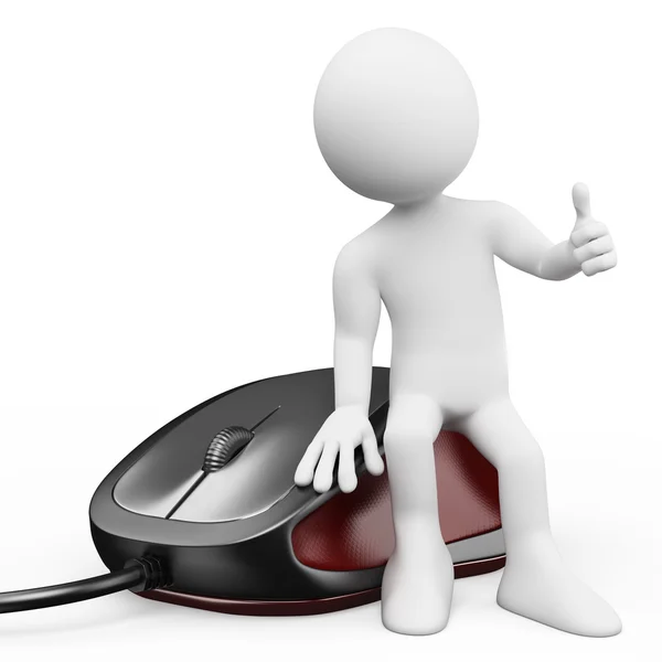 3D white . Computer mouse — Stock Photo, Image