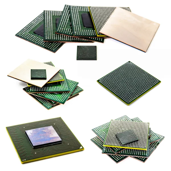 Processor with ball BGA pins — Stock Photo, Image