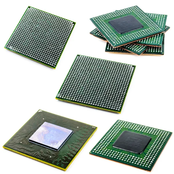 Processor with ball BGA pins — Stock Photo, Image