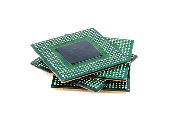 Processor with ball BGA pins — Stock Photo, Image