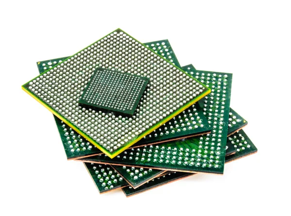 Processor with ball BGA pins — Stock Photo, Image