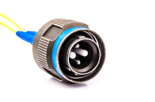 Conector para cabo de fibra óptica — Fotografia de Stock