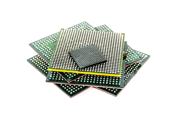 Processador com pinos bola BGA — Fotografia de Stock