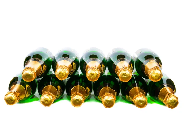 Mnoho lahví šampaňského — Stock fotografie