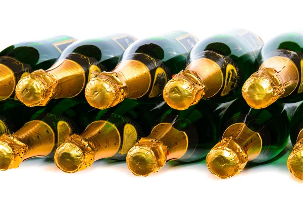 Veel flessen champagne — Stockfoto