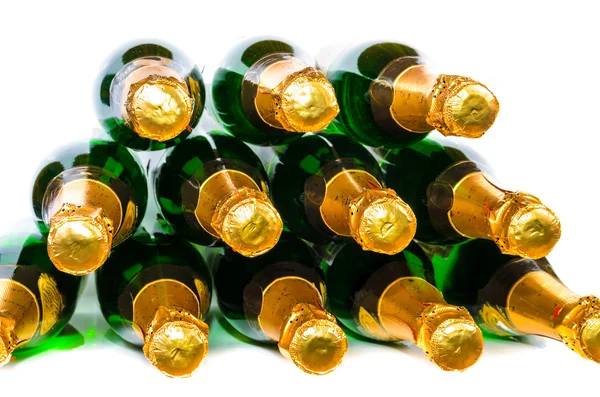 Viele Flaschen Champagner — Stockfoto