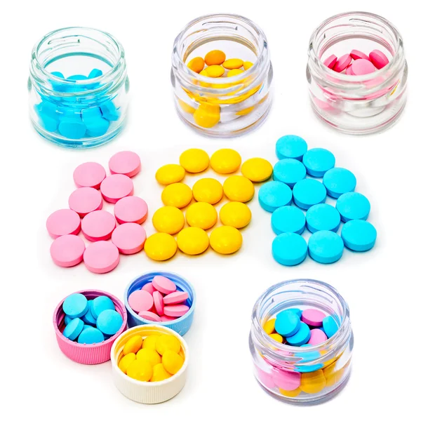 Colored tablets — Stock Photo, Image