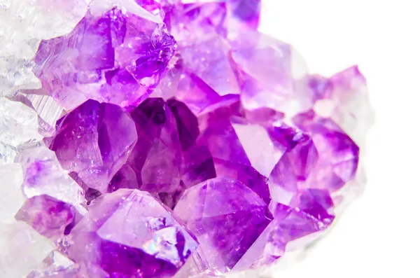 天然紫水晶 — 图库照片
