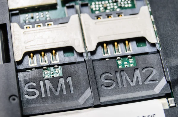 Слот для двух SIM-карт — стоковое фото