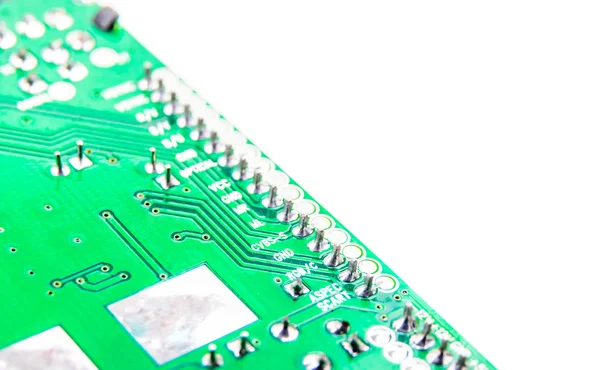 Radio components on a printed circuit board — Stock Photo, Image