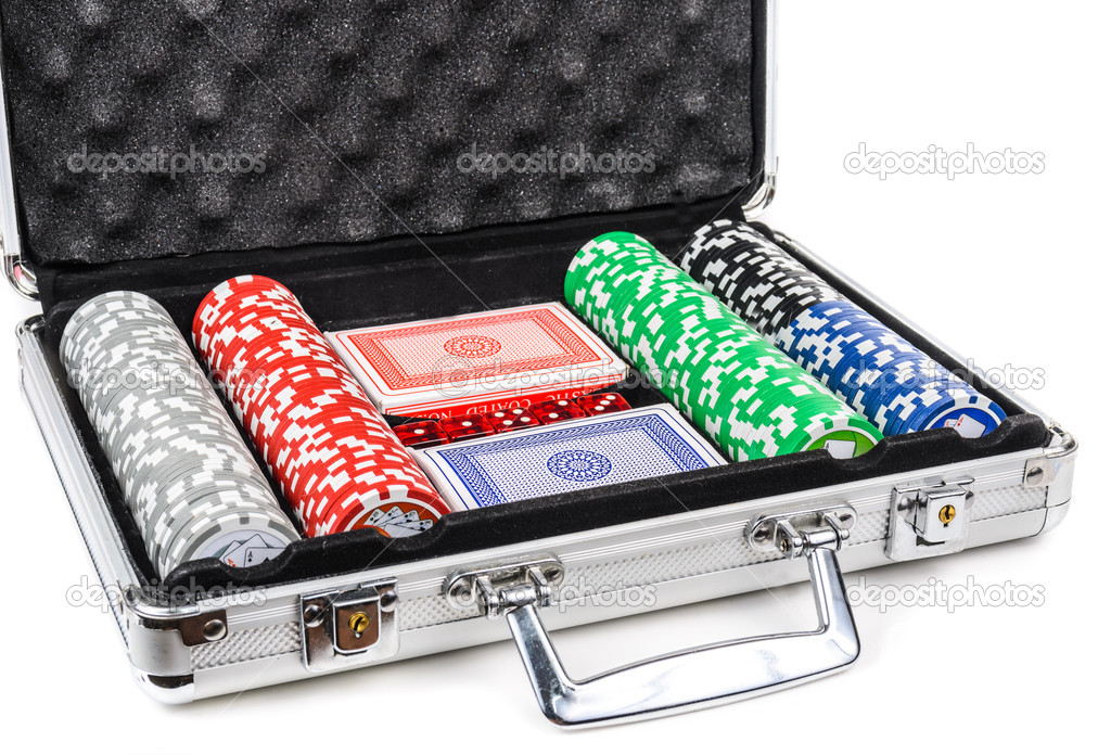 Aluminum suitcase for poker