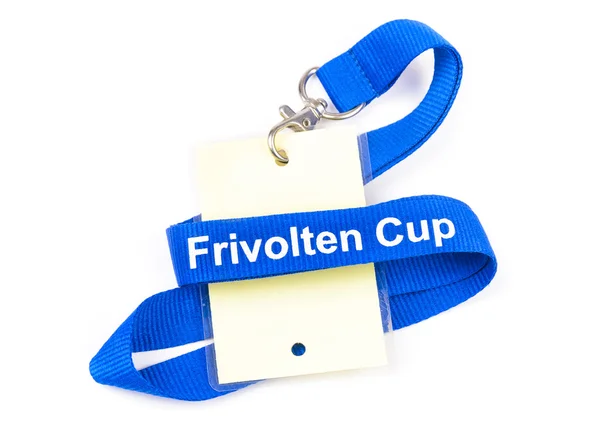 Nametag on tape for an athlete — Stock Photo, Image