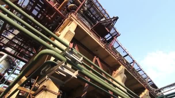 Construção industrial dolly shots — Vídeo de Stock