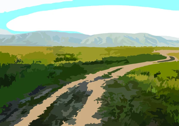 Carretera — Vector de stock