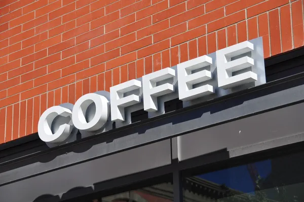 Kahve Dükkanı tabela — Stok fotoğraf