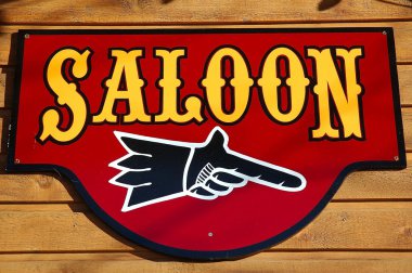eski bir salon işareti