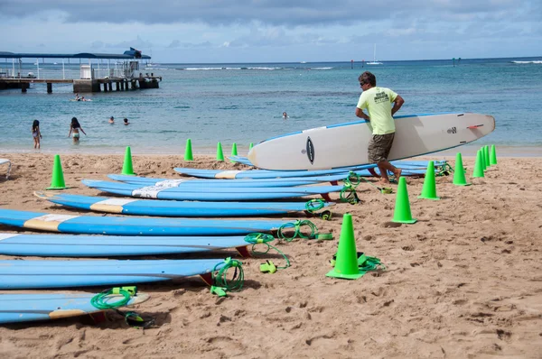 Waikiki aulas de surf — Fotografia de Stock