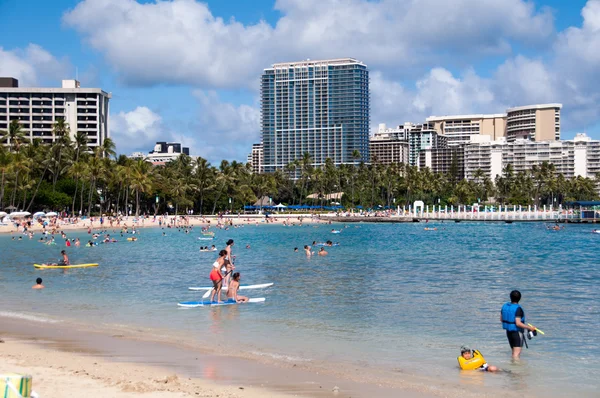 Plaży Waikiki oahu — Zdjęcie stockowe