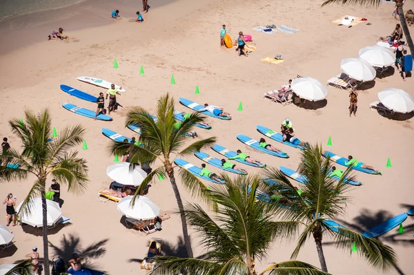 Waikiki sörf dersi — Stok fotoğraf