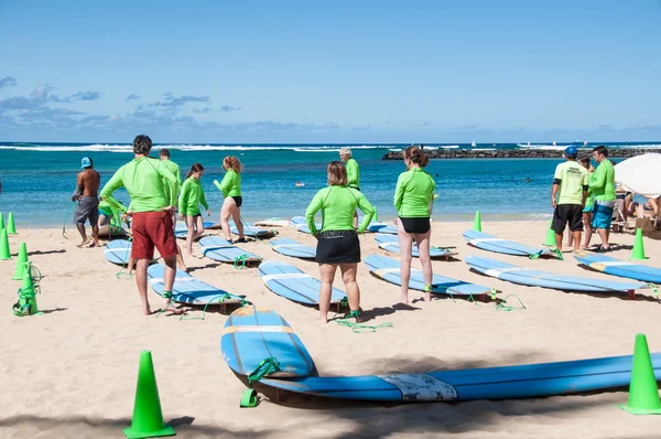Waikiki aulas de surf — Fotografia de Stock