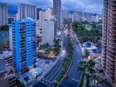 ala moana Bulvarı ve honolulu manzarası