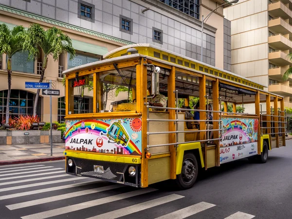 Waikiki-Trolleybus — Stockfoto