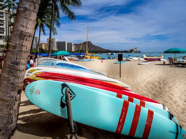 Noleggio tavole da surf, Waikiki — Foto Stock