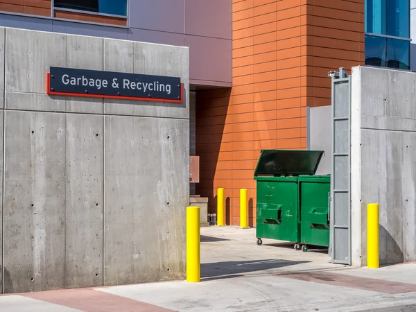 Garbage and recycling sign — Stock Photo, Image