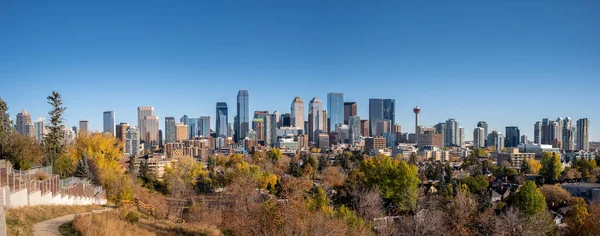 Krásný Panorama Města Calgary Centru Podzim — Stock fotografie