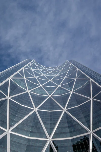 Calgary Albert Fevereiro 2022 Olhando Para Marco Bow Tower — Fotografia de Stock