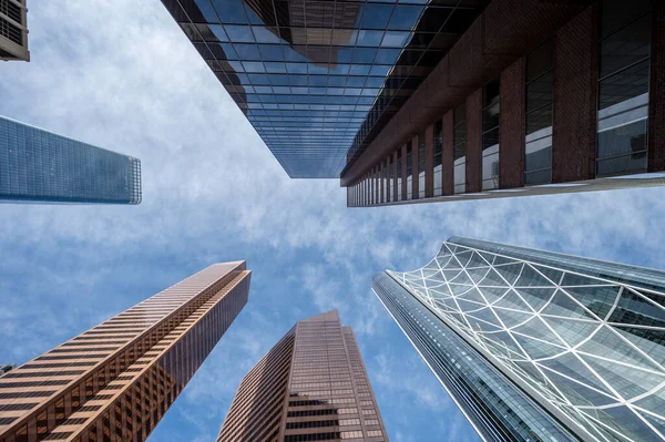 Při Pohledu Mrakodrapy Městě Calgary — Stock fotografie