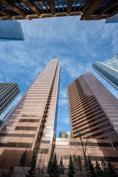 Blick Auf Wolkenkratzer Der Stadt Calgary — Stockfoto