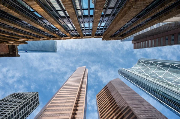 Olhando Para Arranha Céus Cidade Calgary — Fotografia de Stock