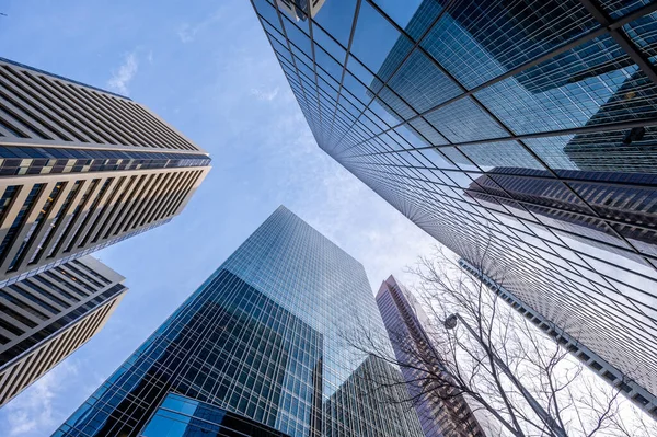 Při Pohledu Mrakodrapy Městě Calgary — Stock fotografie