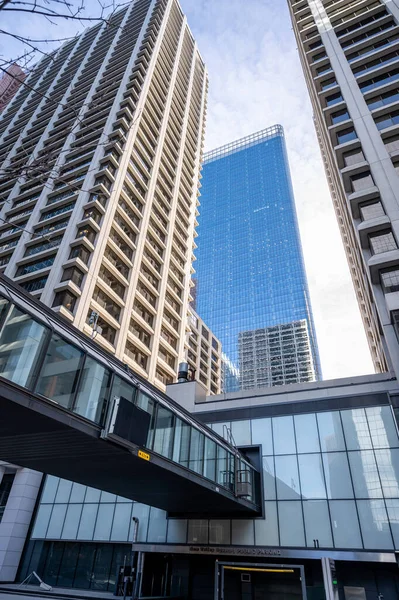 Guardando Grattacieli Della Città Calgary — Foto Stock