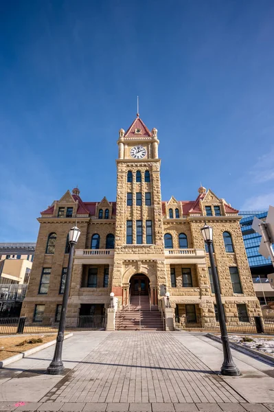 Calgary Albert Februari 2022 Yttre Fasad Calgarys Gamla Stadshus — Stockfoto