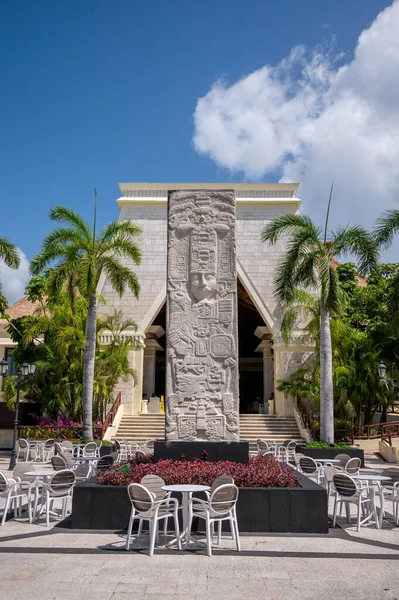 Tulum Mexiko Mars 2022 Utsikt Över Lobbybyggnaderna Vid Bahia Principe — Stockfoto