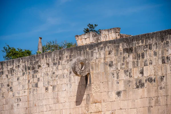 Details Zum Großen Ballplatz Chichen Itza — Stockfoto