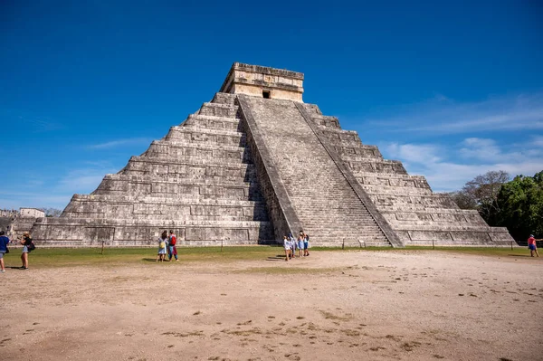 Piste Mexikó Március 2022 Kilátás Castillo Piramis Chichen Itza — Stock Fotó
