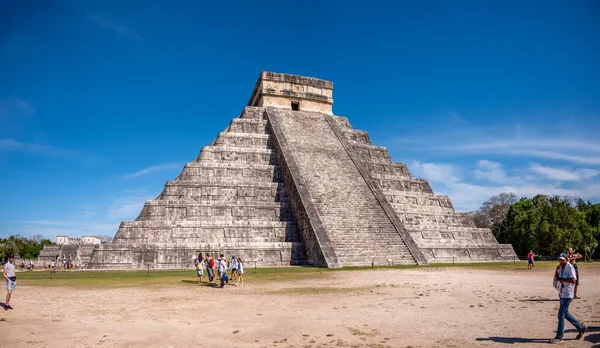 Piste Mexikó Március 2022 Kilátás Castillo Piramis Chichen Itza — Stock Fotó