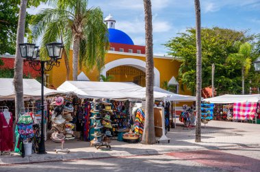 Tulum, Mexico - March 26, 2022: View of the market at the Bahia Principe Hacienda Dona Isabel in the Riviera Maya.