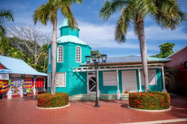 Tulum, Meksika - 26 Mart 2022: Riviera Maya 'da Bahia Principe Hacienda Dona Isabel manzarası.