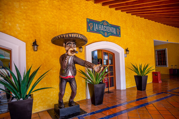 Тулум, Мексика - 26 марта 2022 года: Вид на Bahia Principe Hacienda Dona Isabel на Ривьере Майя.