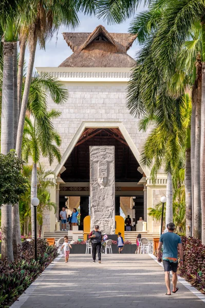 Tulum Mexico Maart 2022 Zicht Lobbygebouwen Aan Bahia Principe Grand — Stockfoto