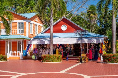 Tulum, Meksika - 27 Mart 2022: Riviera Maya 'da Bahia Principe Hacienda Dona Isabel manzarası.